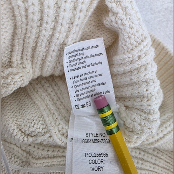 Paige Osanne Ivory Cotton Blend Knitted Jumper Sweater Women's Size Small - Picture 12 of 16